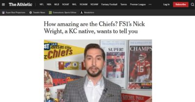 NY Times: How amazing are the Chiefs? FS1 host Nick Wright, a KC native, wants to tell you